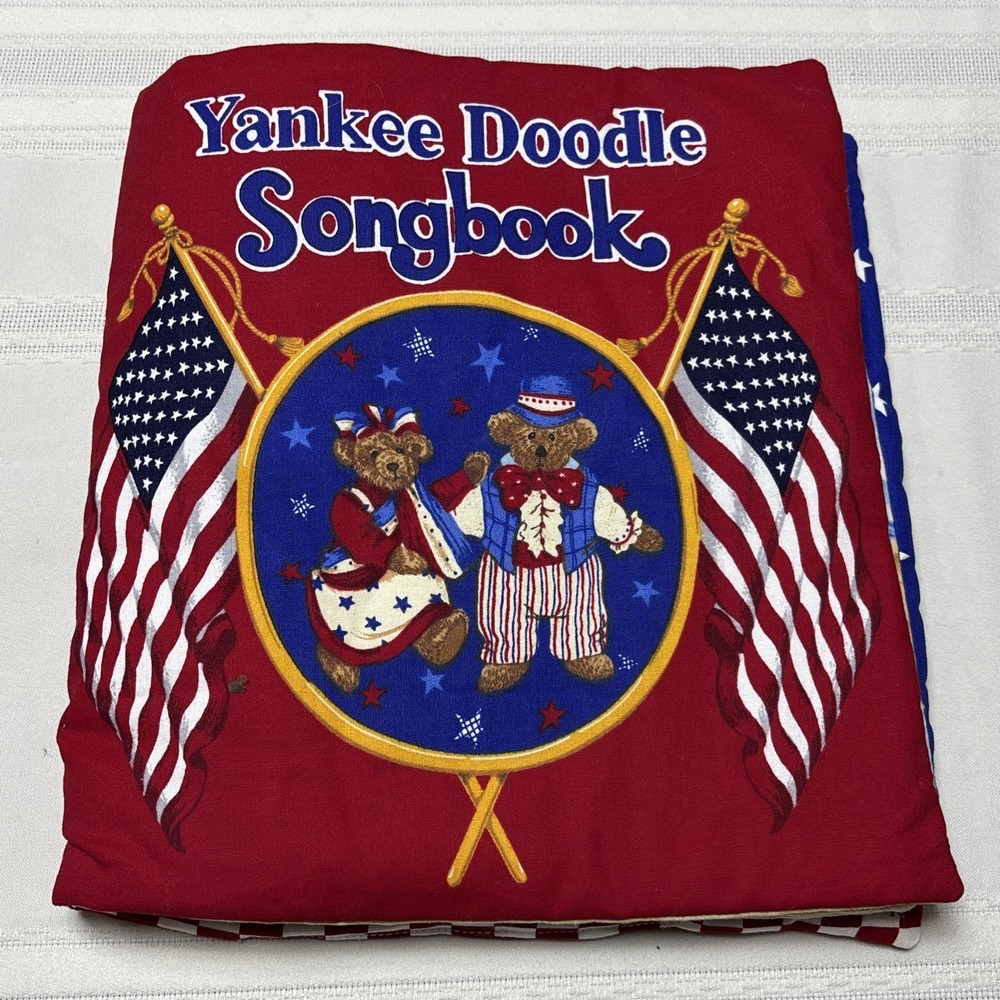 Yankee Doodle Songbook Cloth/Fabric 10x10 VIP by Cranston Red White & Blue Book
